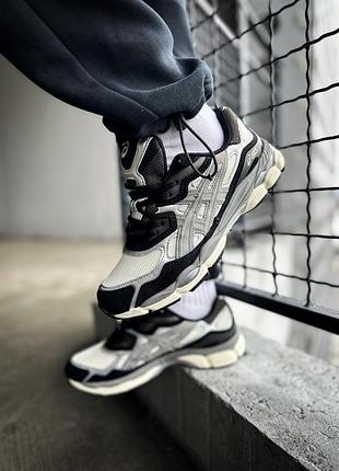 Мужские кроссовки asics gel nyc black ivory grey 41-42-43 — ціна