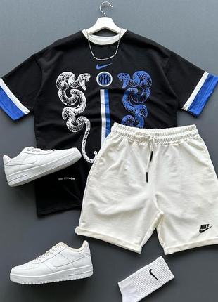Комплект спортивное лето футболка найк и шорты