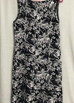 Льняное платье george с прошвой