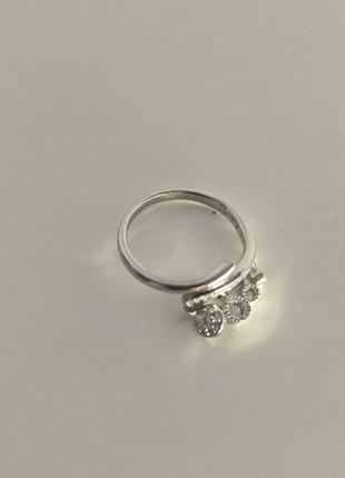 Регулируемое женское кольцо из стерлингового серебра с родиевым покрытием s925 пробы, с геометрическим рисунком.4 фото