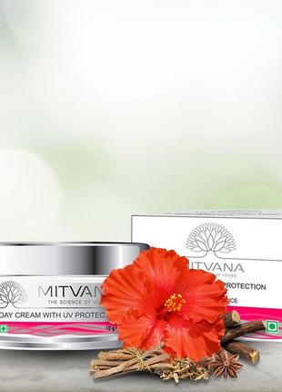 Mitvana] крем для обличчя денний з уф-захистом day cream with uv protection with hibiscus & licorice, 50 мл