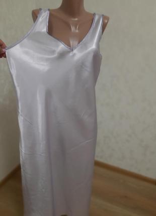 Длинная ночная рубашка пеньюар в лавандовом цвете7 фото