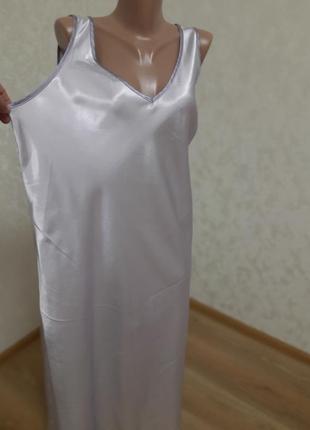 Длинная ночная рубашка пеньюар в лавандовом цвете2 фото