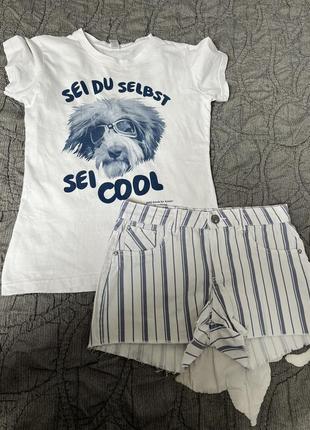Комплект для дівчинки шорти футболка