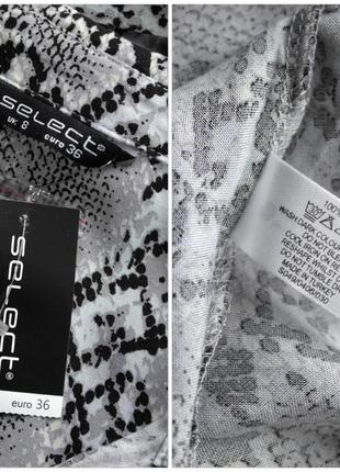 .новое брендовое вискозное платье "select" серое со змеиным принтом. размер uk8/eur34.7 фото