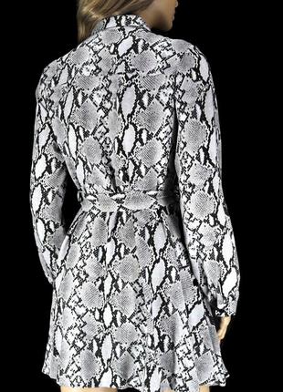 .новое брендовое вискозное платье "select" серое со змеиным принтом. размер uk8/eur34.3 фото
