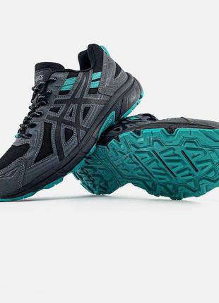 Мужские кроссовки asics gel venture 6 black green 42-44-45