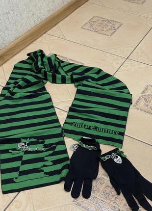 Juicy couture комплект шарф і рукавиці оригінал