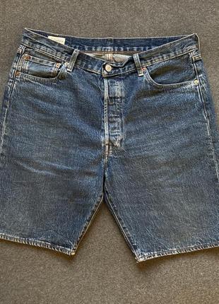 Синие, джинсовые шорты levi’s premium