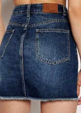 Юбка женская синяя джинсовая мини5 фото