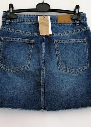 Юбка женская синяя джинсовая мини4 фото