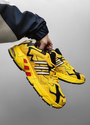 Adidas x bad bunny response yellow black2 фото