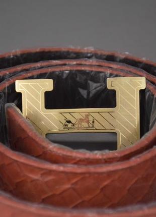 Hermes h belt buckle ремень пояс двухсторонний кожаный унисекс. франция. 115 см./4 см.3 фото
