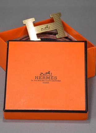 Hermes h belt buckle ремінь пояс двосторонній шкіряний унісекс. франція. 115 см./4 см.