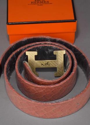 Hermes h belt buckle ремень пояс двухсторонний кожаный унисекс. франция. 115 см./4 см.2 фото
