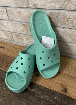 Шлепанцы крокс crocs classic platform slide р. w7/eur37-38, w9/eur39-40