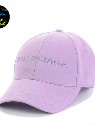 ● кепка бейсболка с вышивкой - balenciaga / баленсиага s/m сиреневый ●