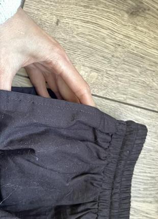 Черные поплиновые брюки палаццо plt6 фото