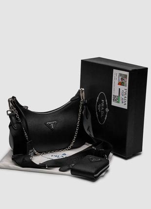 Сумка  prada re-edition 2005 saffiano leather bag black