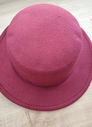 Новий бордовий капелюх / шляпа2 фото
