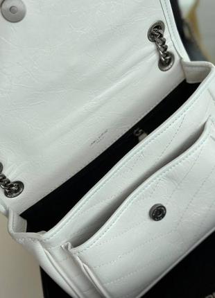 Жіноча сумка ysl niki біла середній розмір2 фото