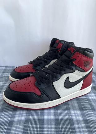 Мужское кроссовки nike air jordan 1 retro high mid og bred toe glff45