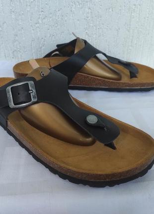 Шльопанці шкіряні ортопедичні airdeca bios за типом birkenstock р.37