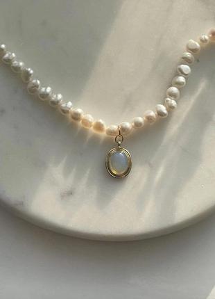 Чокер из жемчуга zara