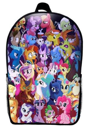 Рюкзак мій маленький поні дитячий (gear bag my little pony mini 010) чорний, 29 х 21 х 9 см