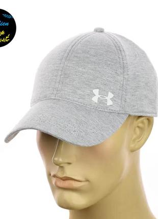 ● закрытая мужская кепка на резинке under armour / андер армор one-size - серый ●