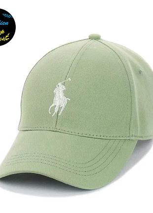 ● кепка бейсболка з вишивкою - polo / поло s/m фісташковий ●