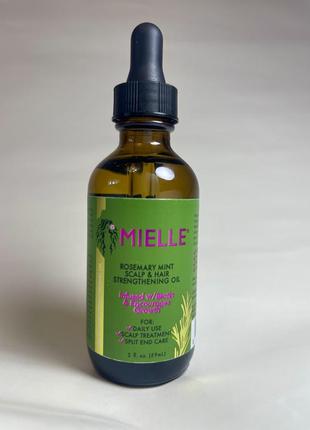 Mielle rosemary mint oil олія для зміцнення волосся і шкіри голови, розмарин і м'ята, 59 мл (