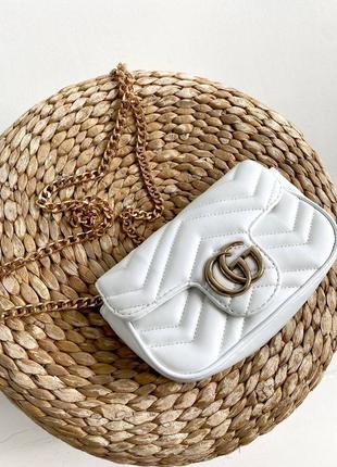Sale ‼️ женская сумка мини белая турция, сумка белое золото турочина клатч бежевая сумка в стиле gucci гуччи гущи