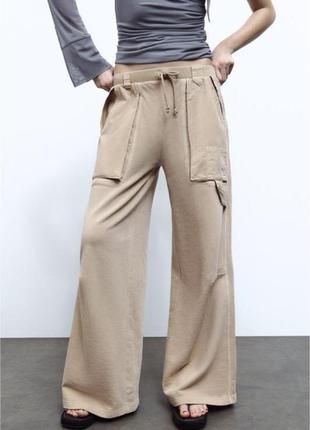 Стильные широкие брюки zara.