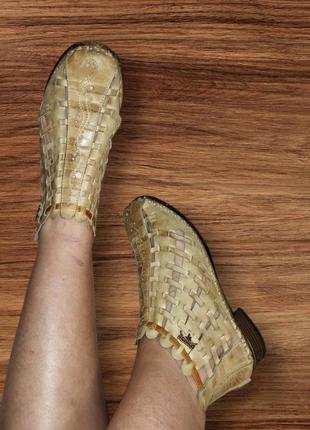 Испания кожаные летние, лёгкие туфли, босоножки, ботиночки на молнии сзади2 фото