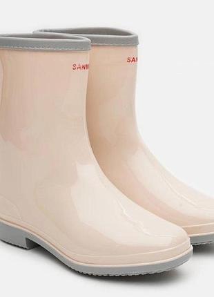 Женские резиновые сапоги сапоги sannm бежевые beige (р.36-41)