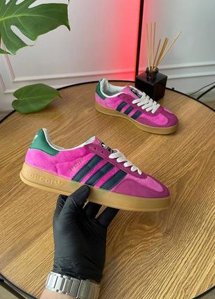 Gucci x adidas gazelle pink 3