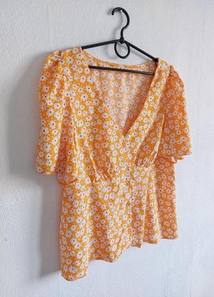 Шифоновая блуза в цветочный принт2 фото