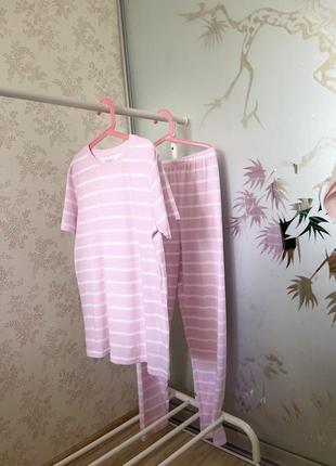 Primark пижама в полоску полоска футболка