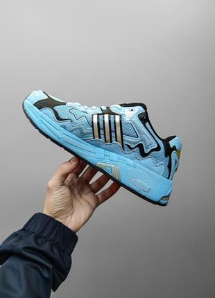 Adidas x bad bunny response blue black1 фото