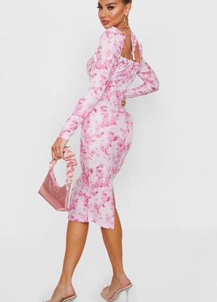 Распродажа cукня prettylittlething миди asos с завязкой сзади5 фото