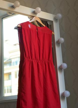 Красное легкое платье2 фото
