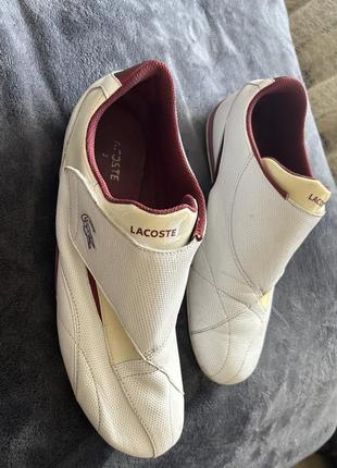 Кроссовки кожаные lacoste