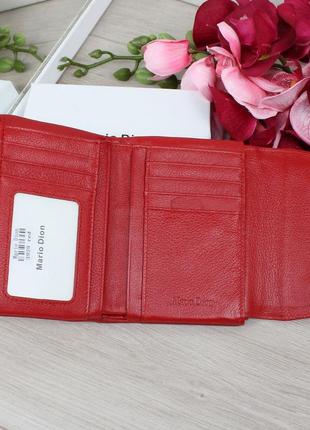 Женский стильный и качественный кошелек из натуральной кожи красный3 фото