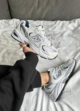 New balance 530 white silver navy