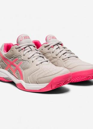 Кроссовки женские  asics gel-dedicate 6 clay grey/coral (36) 5,5 1042a073-021-36