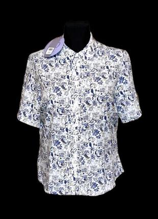 Брендовая рубашка блуза honor millburn цветы этикетка