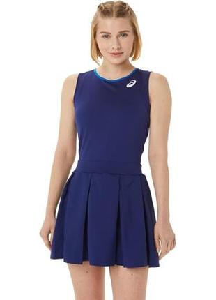 Женское платье  asics women match dress синий (s)  2042a210-406 s
