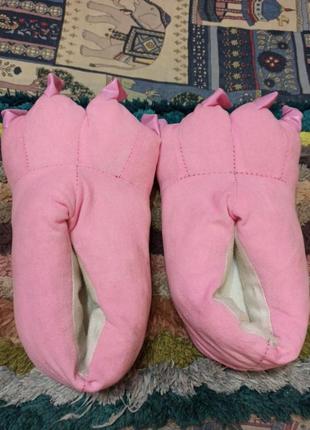 Тапочки розовые драконы в стиле барби