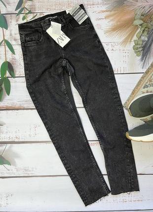 Фирменные черные джинсы zara 10 лет (140см)6